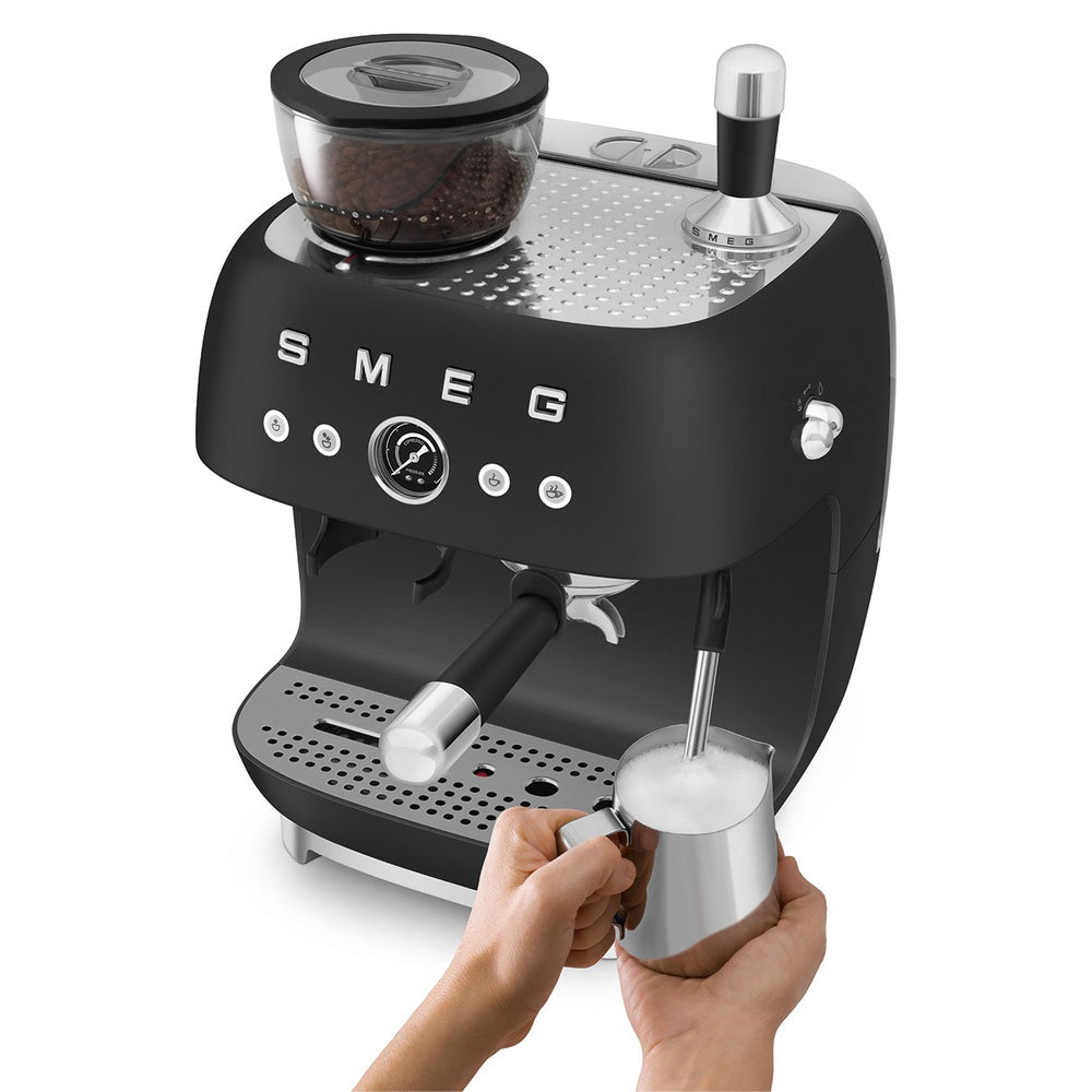 Smeg 50's Style Macchina da Caffè Espresso Manuale Con Macina Caffè