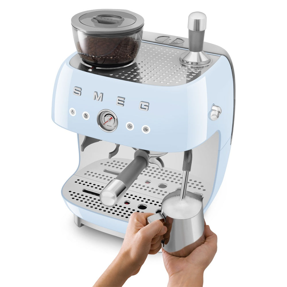 Smeg 50's Style Macchina da Caffè Espresso Manuale Con Macina Caffè