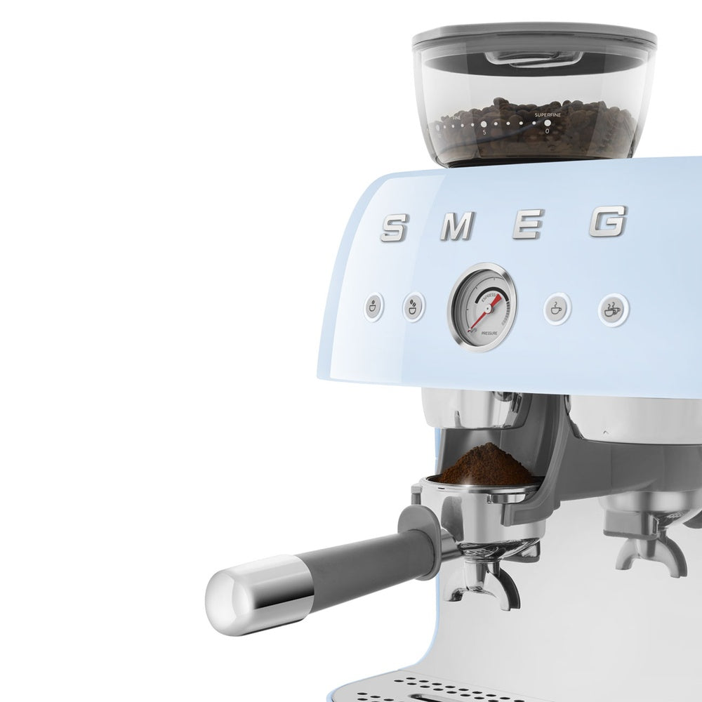 Smeg 50's Style Macchina da Caffè Espresso Manuale Con Macina Caffè
