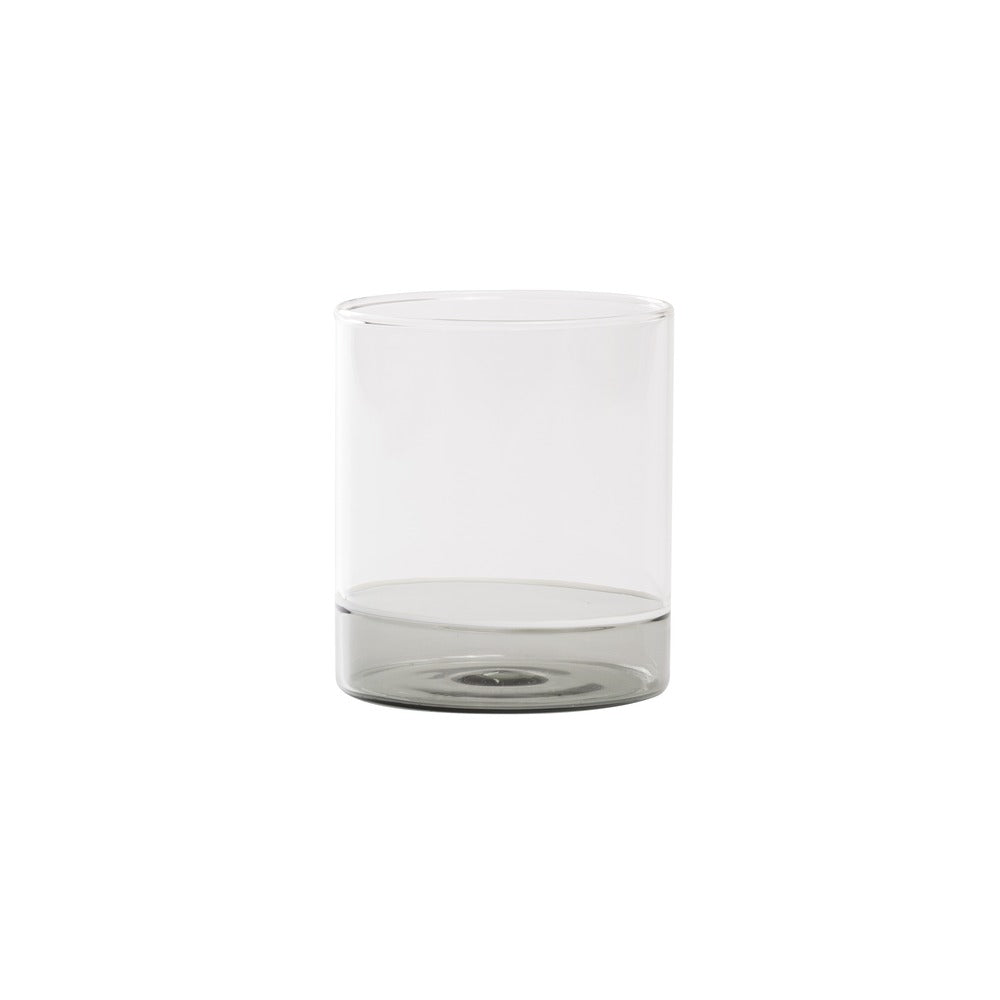 44 cl - Zafferano Filo Bianco Bicchiere Acqua Tumbler In Vetro Borosilicato Set 4 Pz
