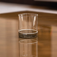 44 cl - Zafferano Filo Bianco Bicchiere Acqua Tumbler In Vetro Borosilicato Set 4 Pz