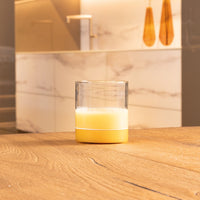 44 cl - Zafferano Filo Bianco Bicchiere Acqua Tumbler In Vetro Borosilicato Set 4 Pz