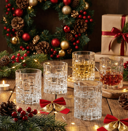 33 cl - RCR Cristalleria Italiana Etna Verres À Eau en Verre - Ensemble 6 Pcs