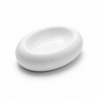 15x10 cm - Stone Piatto Presentazione Ovale In Porcellana - Set 6 Pz