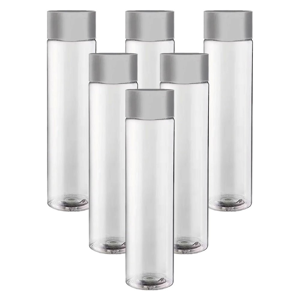 75 cl - Kefass Cylindrical Glass Water Bottle with Screw Cap - Set of 6