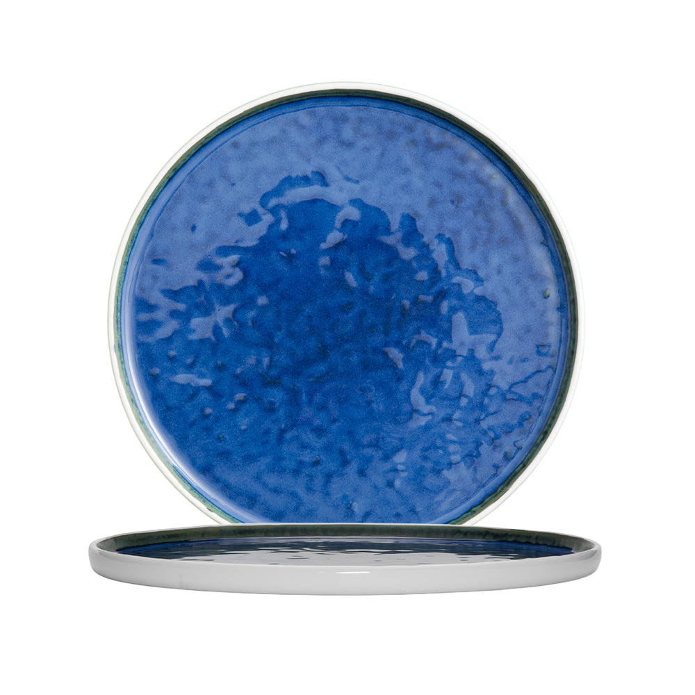 27,5 cm - Abyssos Assiette Plate En Grès Ensemble 6 Pz