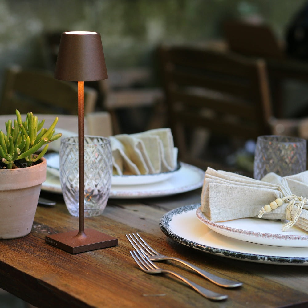 7x27 cm - Zafferano Poldina Micro Lampada Da Tavolo Dimmerabile