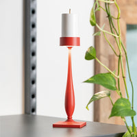 8.7 x H.35.6 cm - Zafferano Perpetua Barocco Lampada Da Tavolo Dimmerabile In Alluminio