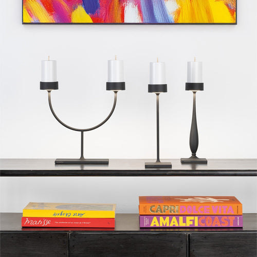 18 x H.35.6 cm - Zafferano Perpetua Double Lampada Da Tavolo Dimmerabile In Alluminio