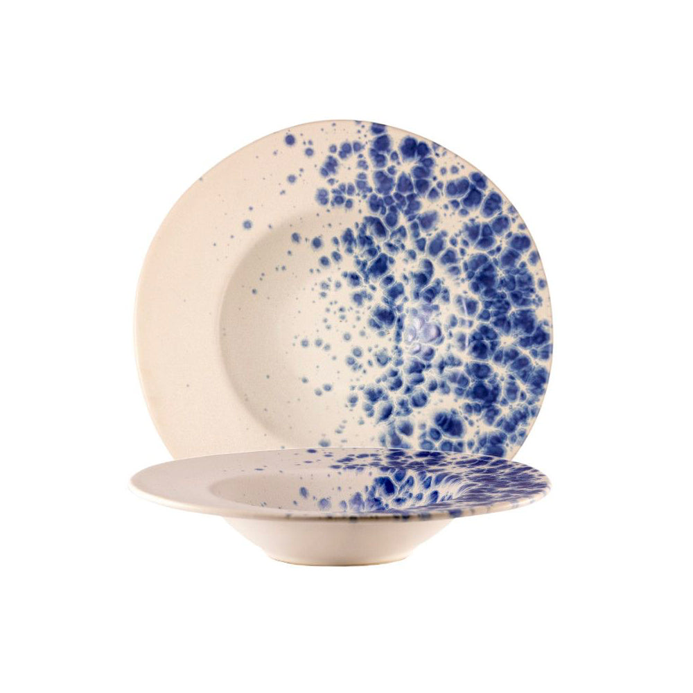 28,5 cm - Phobos Assiette À Pâtes En Grès Ensemble 6 Pz