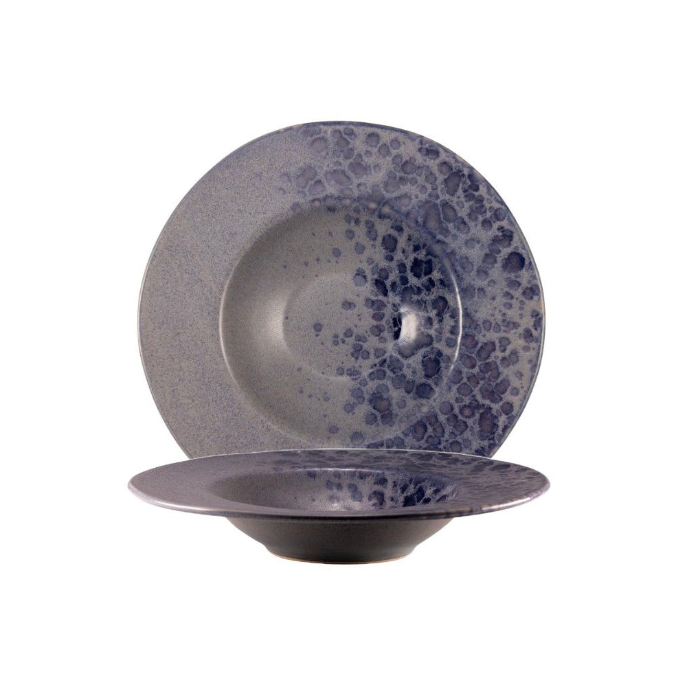 28,5 cm - Phobos Assiette À Pâtes En Grès Ensemble 6 Pz