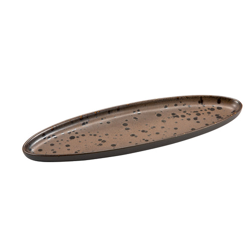 31x10 cm - Phobos Oval Tray in Stoneware Set 6 Pz