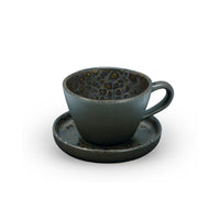 23 cl - Phobos Cappuccino Cup With Saucer In Stoneware Set 6 Pcs