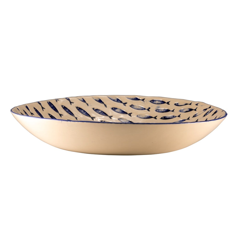 36 cm - Le Coq Thalassios Coppa Rotonda In Stoneware Set 2 Pz