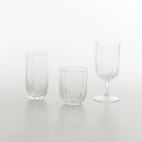 38.5 cl - Zafferano Margherita Bicchiere Acqua In Vetro - Set 4 Pz