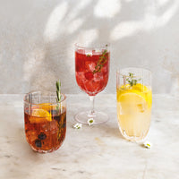 40.5 cl - Zafferano Margherita Calice Cocktail Fatto a Mano In Vetro - Set 4 Pz