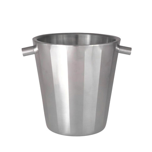 Ø19.5 x H.22 cm - Portofino Double Wall Secchiello Portabottiglie In Acciaio Satinato