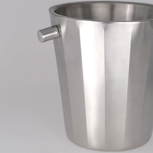 Ø19.5 x H.22 cm - Portofino Double Wall Secchiello Portabottiglie In Acciaio Satinato