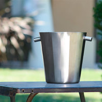 Ø19.5 x H.22 cm - Portofino Double Wall Secchiello Portabottiglie In Acciaio Satinato