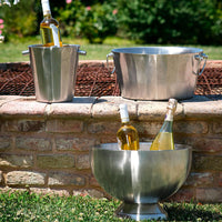 Ø37 x H.19 cm - Portofino Double Wall Spumantiera Portabottiglie In Acciaio Satinato