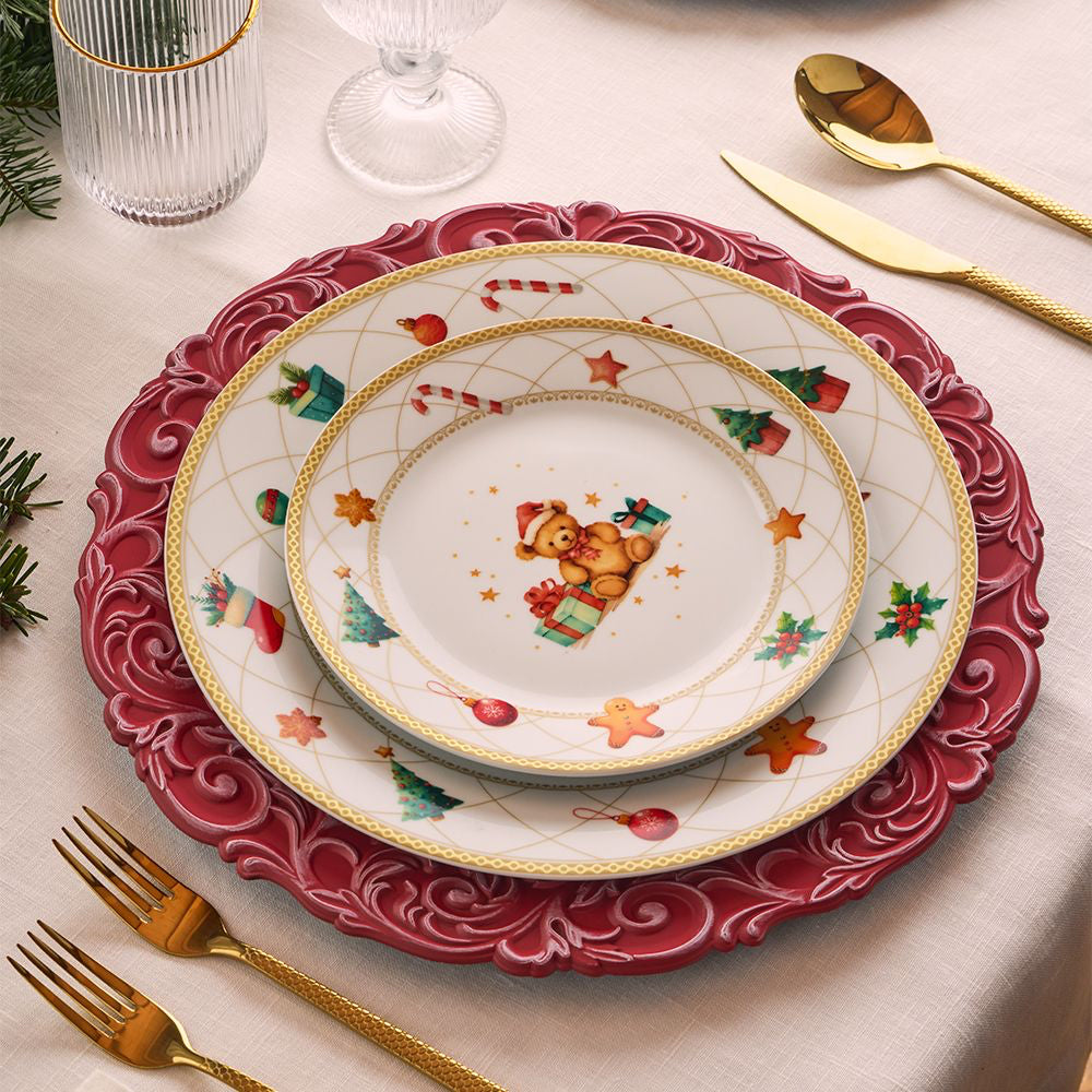 Tognana Olimpia Christmas Fairy Tale Servizio Tavola Decoro Natalizio In Porcellana Set 18 Pz