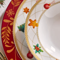 Tognana Olimpia Christmas Fairy Tale Servizio Tavola Decoro Natalizio In Porcellana Set 18 Pz