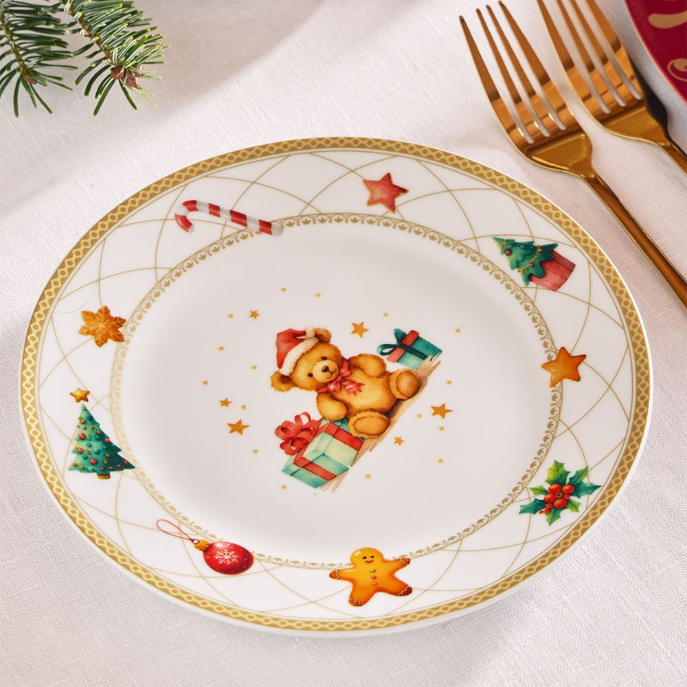 Tognana Olimpia Christmas Fairy Tale Servizio Tavola Decoro Natalizio In Porcellana Set 18 Pz