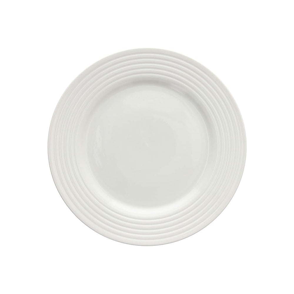 Polis Rings Servizio Piatti In Porcellana Bianca - Set 18 Pz