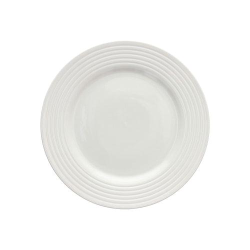 Polis Rings White Porcelain Dinnerware Set - 18-Piece Set