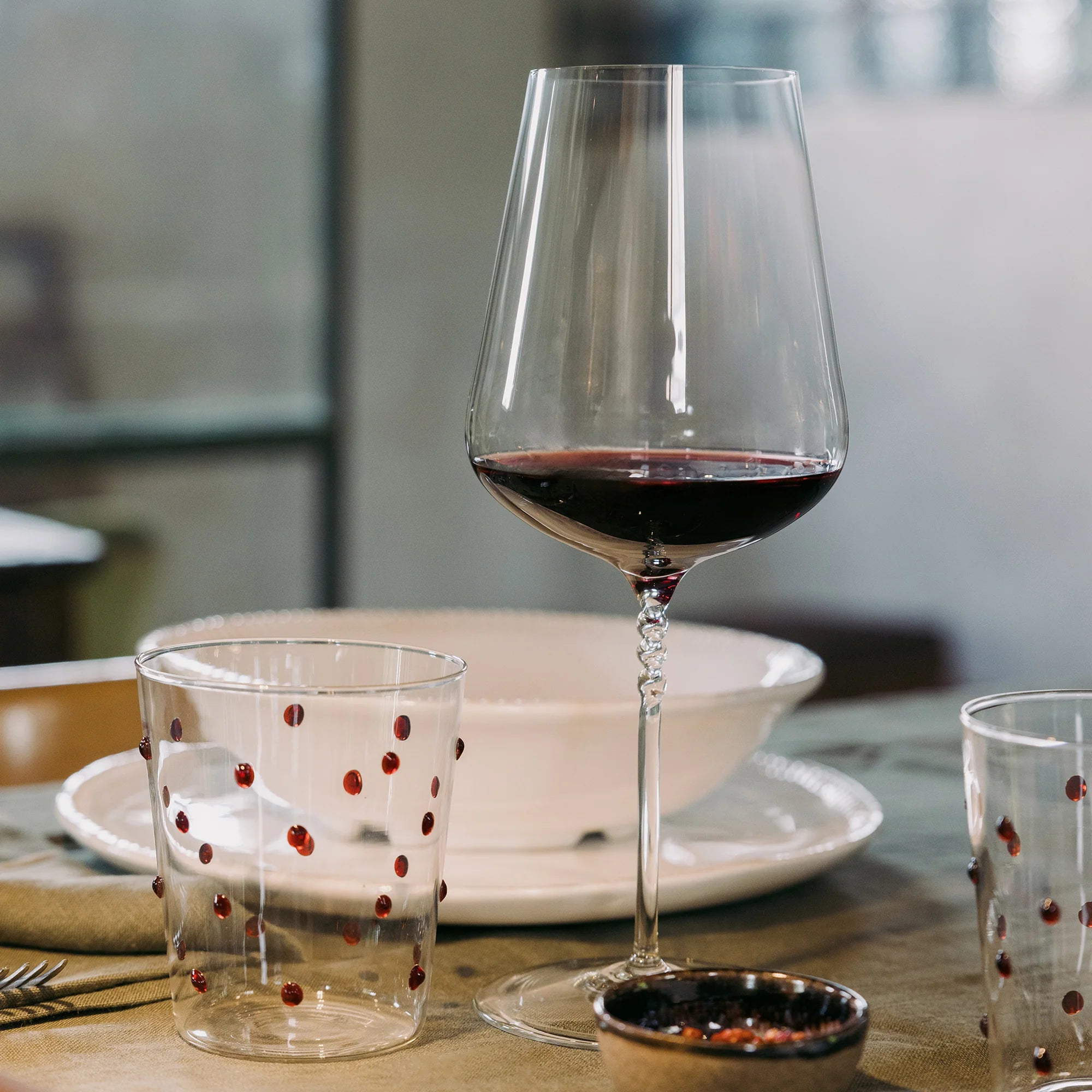 45 cl - Party Bicchiere Bibita Pallini Colorati in Vetro Borosilicato - Set 6 Pezzi