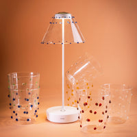 45 cl - Party Bicchiere Bibita Pallini Colorati in Vetro Borosilicato - Set 6 Pezzi