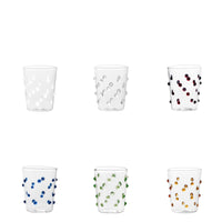 9.5 cl - Zafferano Party Junior Bicchiere Liquore Caffè Fatto a Mano In Vetro Borosilicato Set 6 Pz