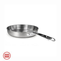 Agnelli Alu-Inox 3-ply Padella Bassa Induzione Con Manico Tubolare In AluInox Satinato