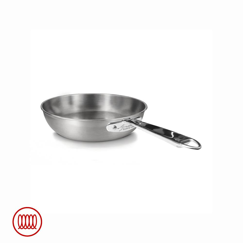 Agnelli Alu-Inox 3-ply Padella Alta Induzione Con Manico Tubolare In AluInox Satinato