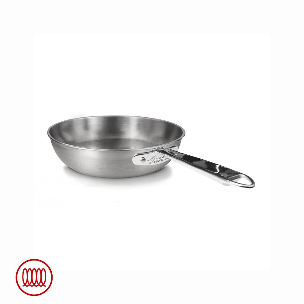 Agnelli Alu-Inox 3-ply Padella Alta Induzione Con Manico Tubolare In AluInox Satinato