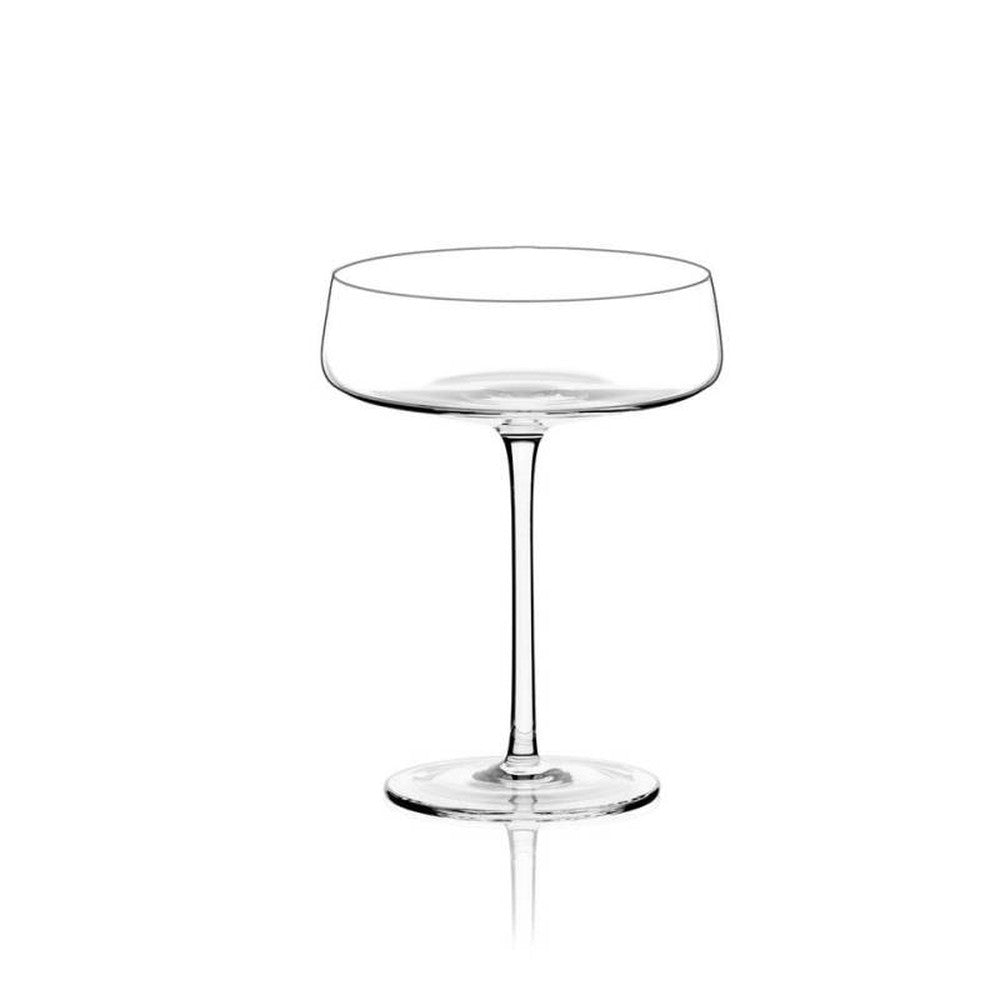 18 cl - Italesse Roxy Bar Saucer Calice Cocktail Soffiato a Bocca In Vetro  - Set 6 Pz