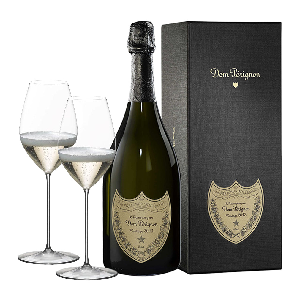 Dom Pérignon 2013 Astucciato + 2 Calici Riedel Superleggero Flute