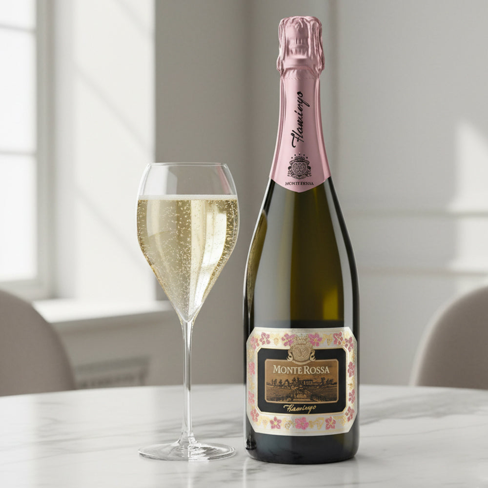 Rastal Franciacorta Glass Set + Monte Rossa Rosé
