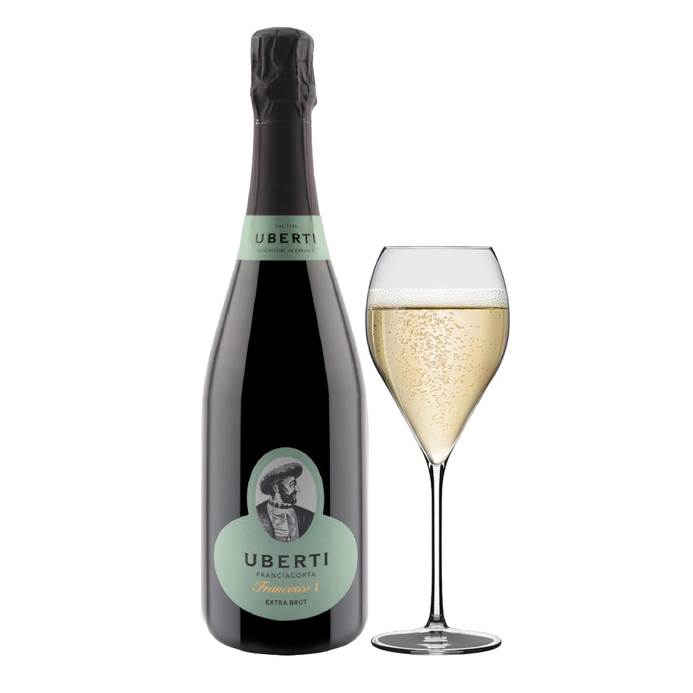 Francesco I Franciacorta DOCG Uberti + 6 Calici Rastal Franciacorta