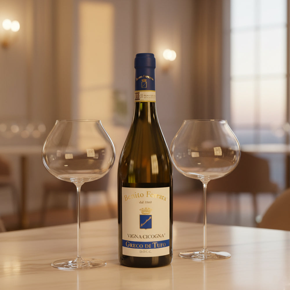 Greco di Tufo DOCG 2022 Benito Ferrara + 6 Gläser Weißwein Umana 76 cl