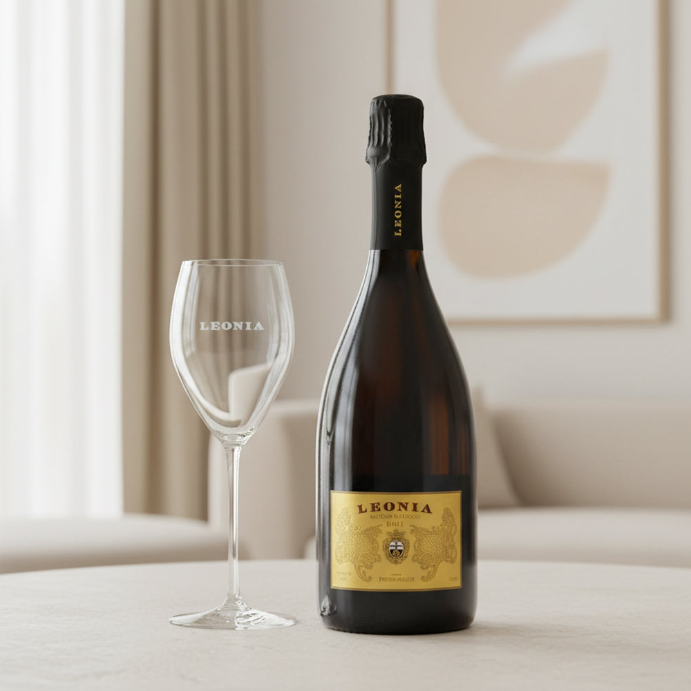 Leonia Brut Pomino DOC 2021 Frescobaldi + 6 Calici Flute Leonia Frescobaldi