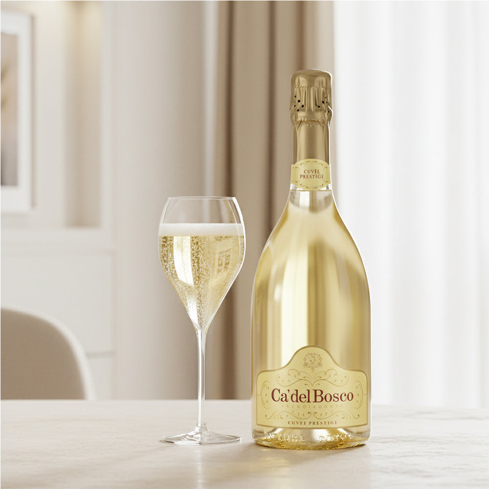 Cuvée Prestige Ed. 47 Franciacorta DOCG Ca’ del Bosco + 6 Calici Franciacorta Vino Bianco 42 cl