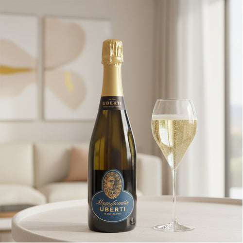 Magnificentia Franciacorta DOCG Satèn Uberti + 6 Calici Franciacorta Vino Bianco 42 cl