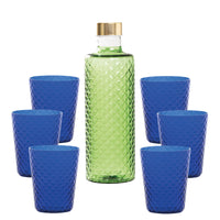 Isolano Set Bicchieri e Bottiglia In Vetro Borosilicato - Set 7 Pz