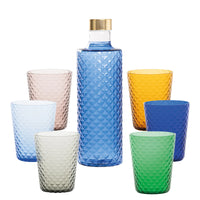 Isolano Set Bicchieri e Bottiglia In Vetro Borosilicato - Set 7 Pz