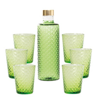 Isolano Set Bicchieri e Bottiglia In Vetro Borosilicato - Set 7 Pz