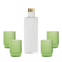 Isolano Set Glazen en Fles In Borosilicaatglas - Set 5 St