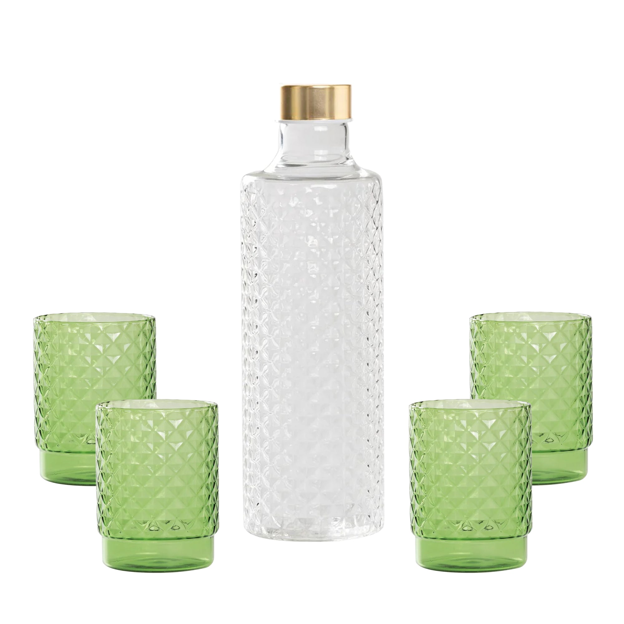 Isolano Set Glazen en Fles In Borosilicaatglas - Set 5 St
