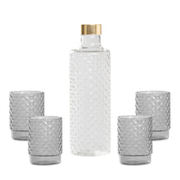 Isolano Set Glazen en Fles In Borosilicaatglas - Set 5 St