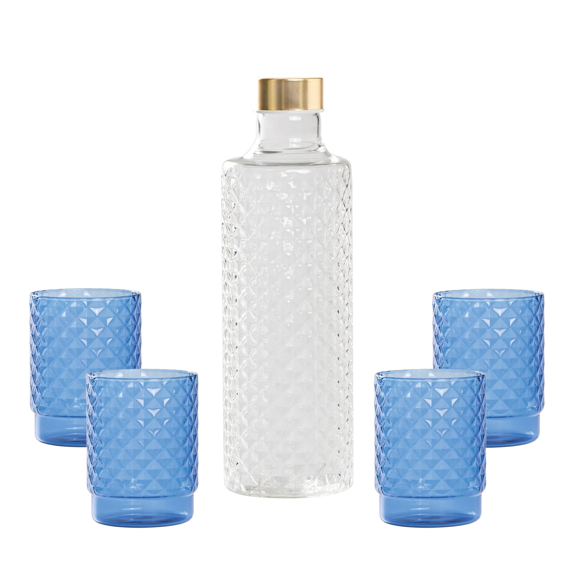 Isolano Set Glazen en Fles In Borosilicaatglas - Set 5 St